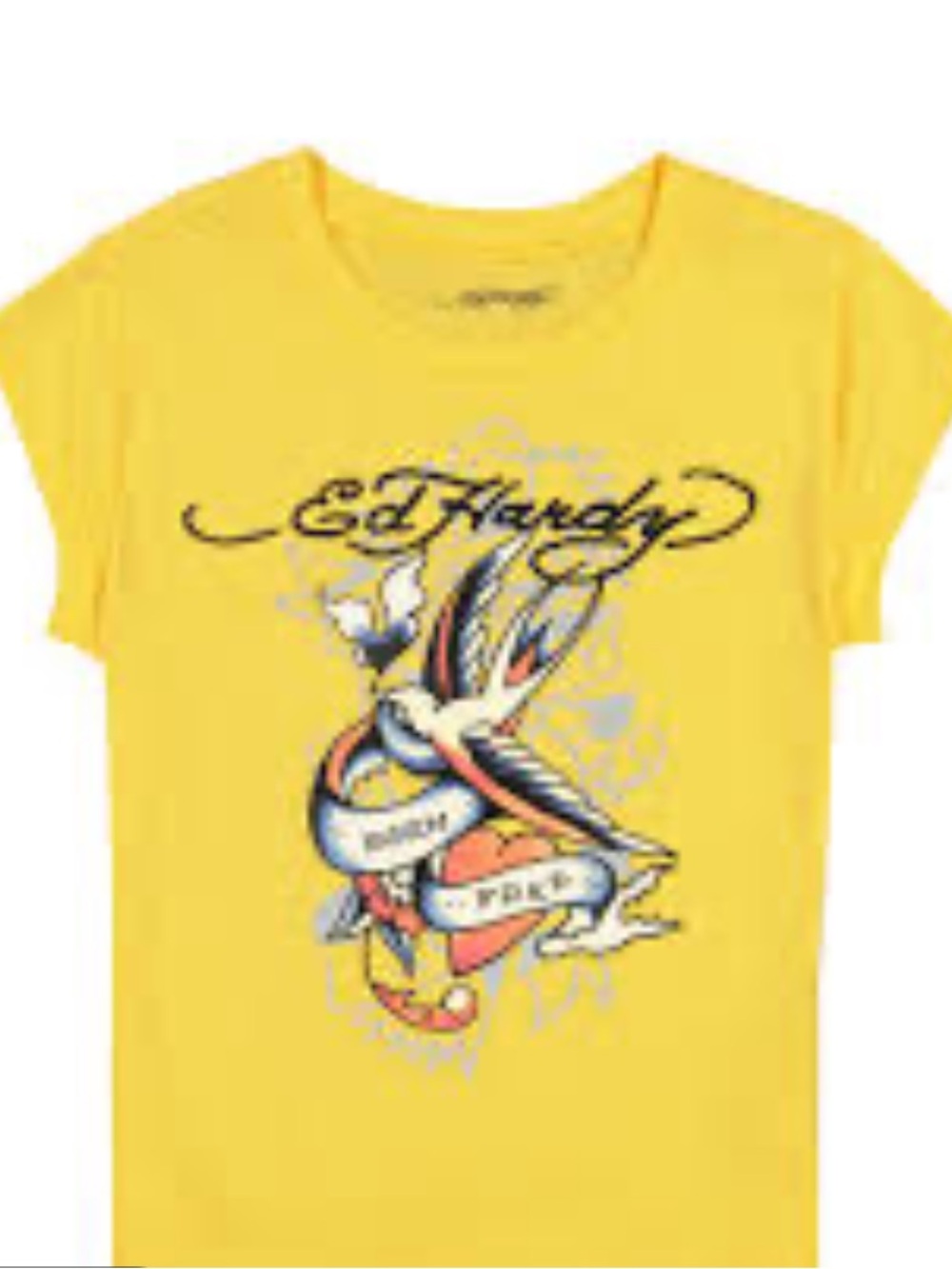 NWT Ed Hardy Swallow Cap Sleeve Tee